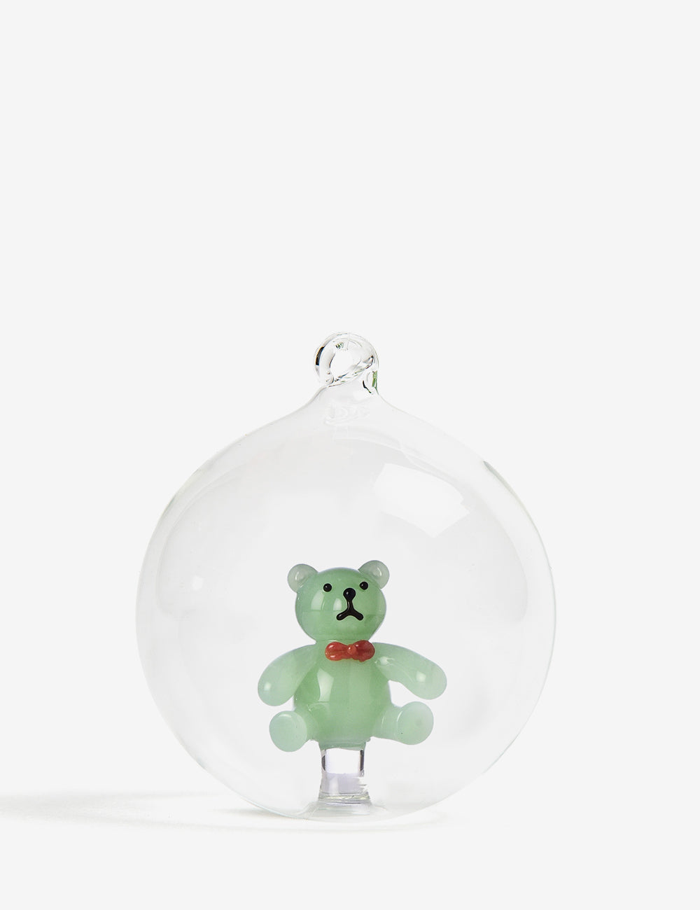 Green teddy christmas ball 