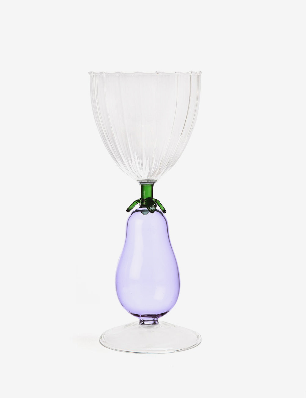 Eggplant optical stemmed glass