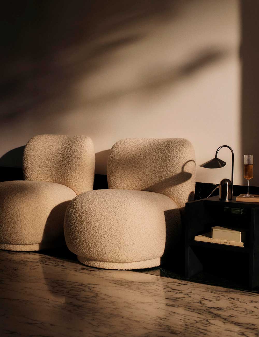 Rico lounge piccolo Nordic Bouclé