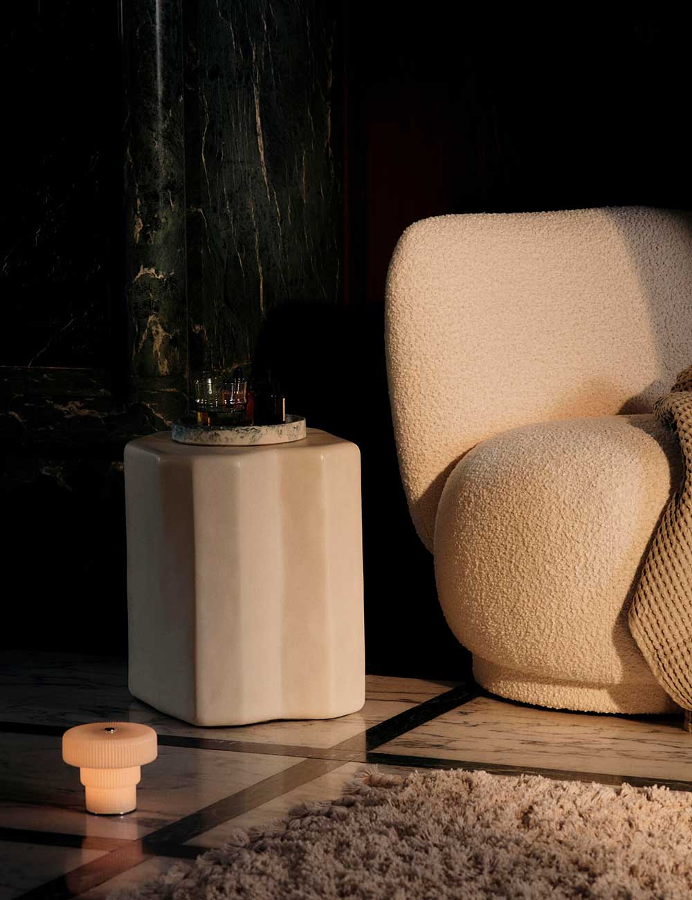 Rico lounge piccolo Nordic Bouclé