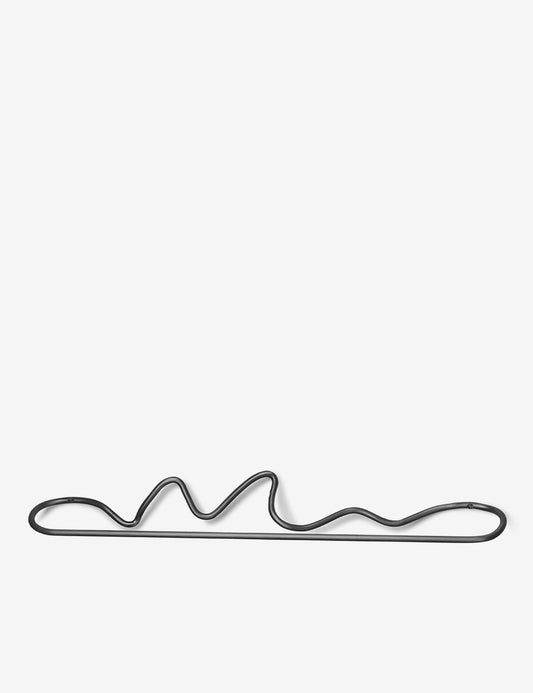 TOALHEIRO CURVATURE BLACK BRASS