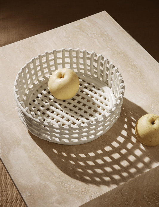 CERAMIC CENTREPIECE OFF WHITE