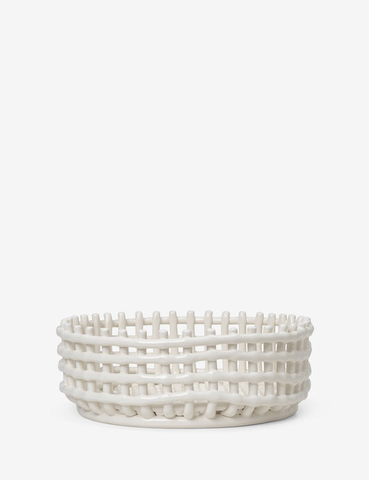 CERAMIC CENTREPIECE OFF WHITE