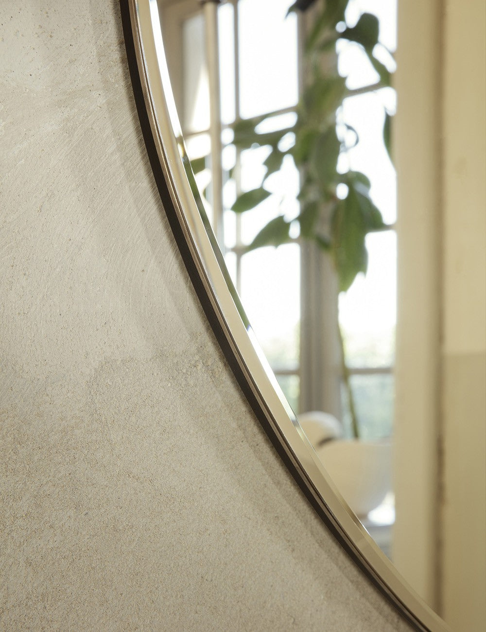 Miroir Pond XL en chrome foncé