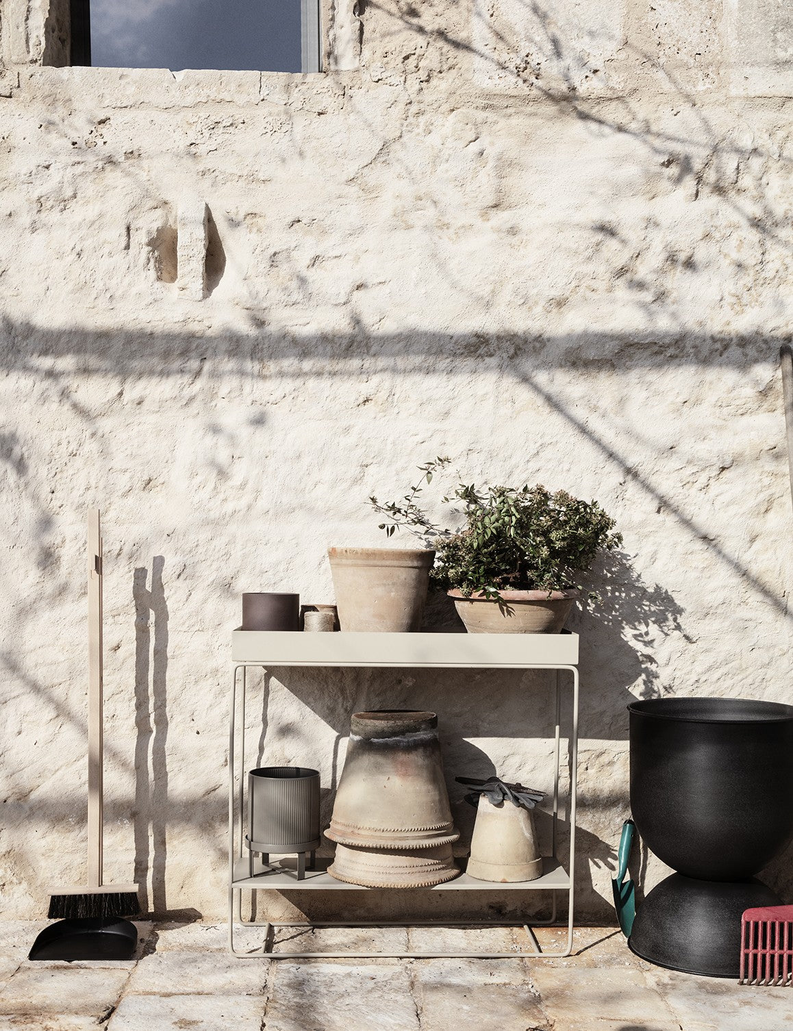 bac à plantes à deux niveaux