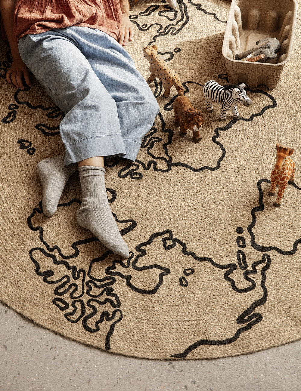 mondo dei tappeti di iuta