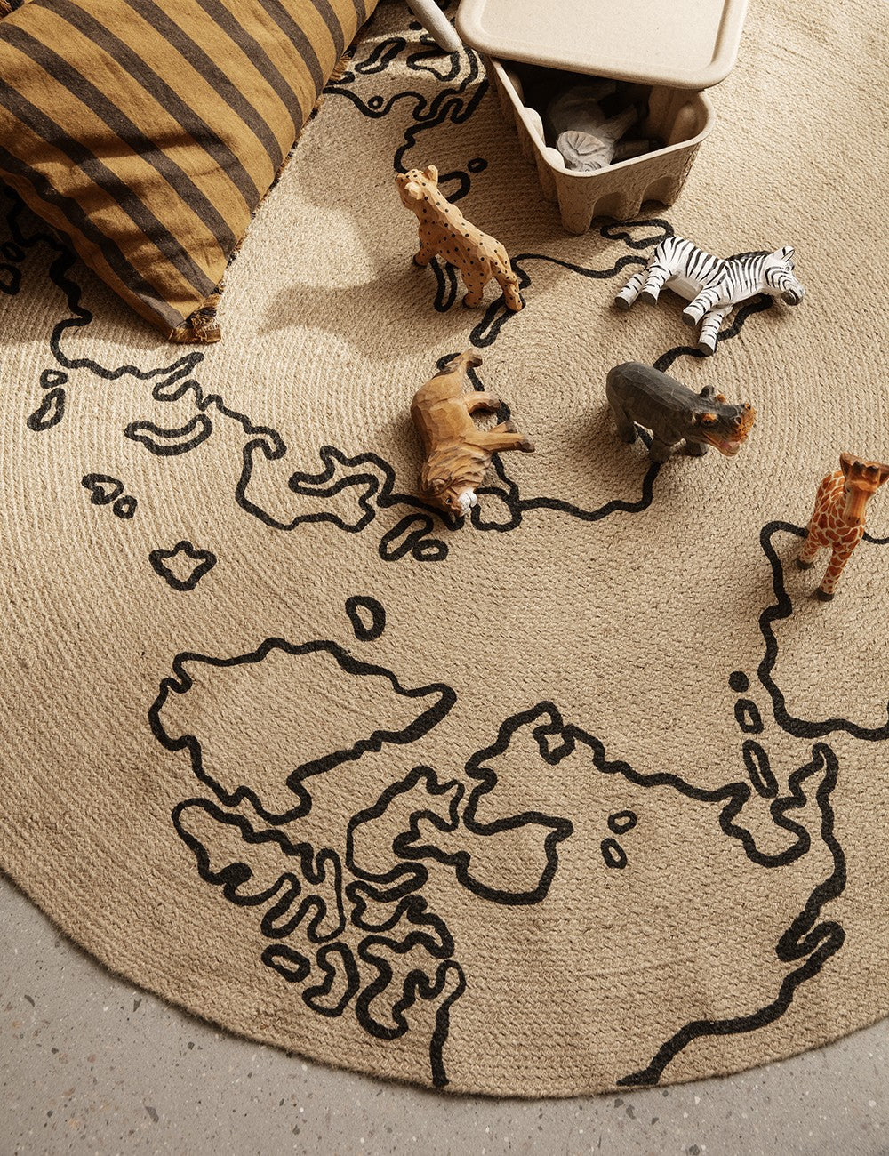 mondo dei tappeti di iuta