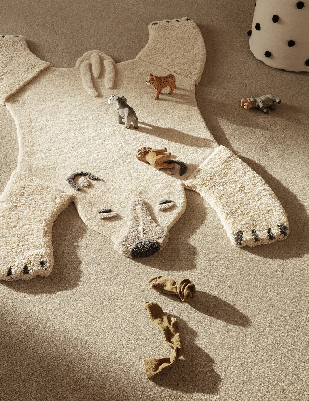 tappeto tuftato orso polare