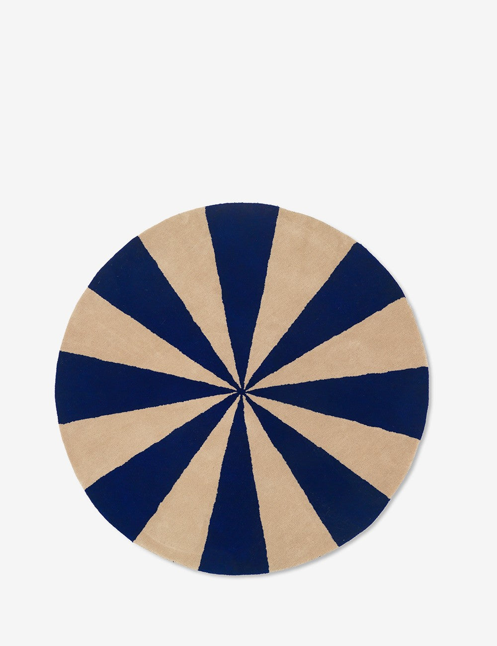 Tappeto tuftato blu brillante ad arco