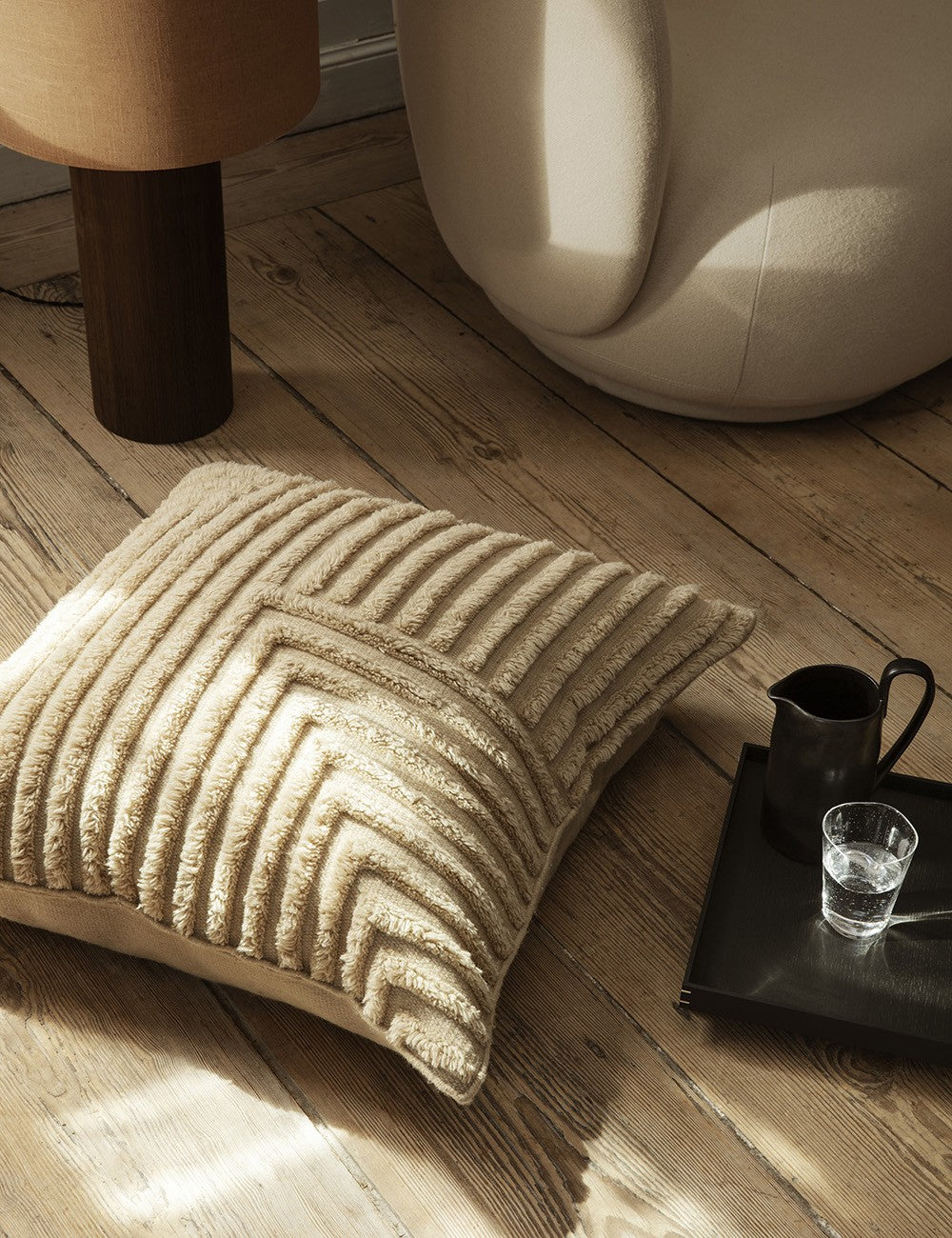 crease wool cushion large