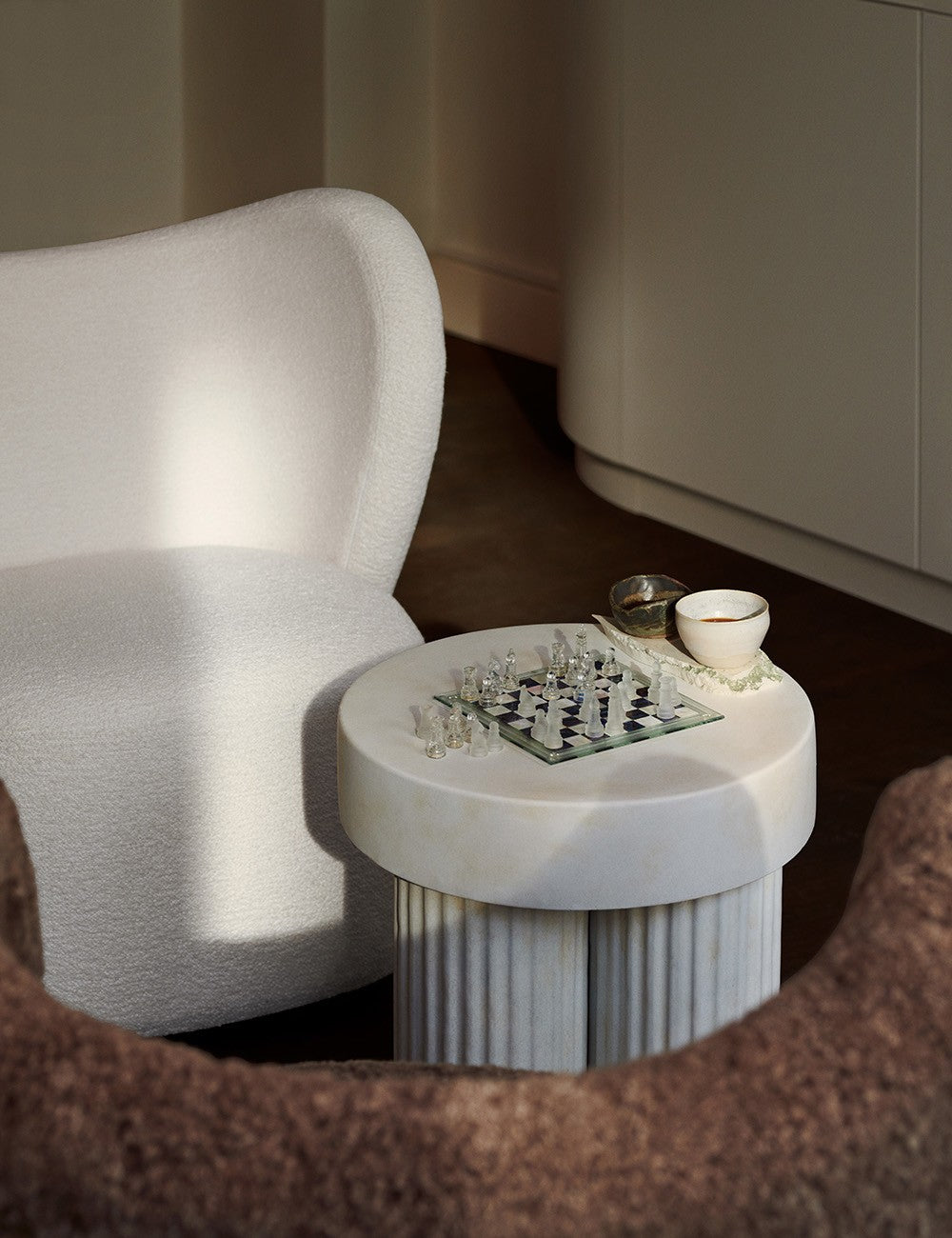 table d'appoint à engrenages