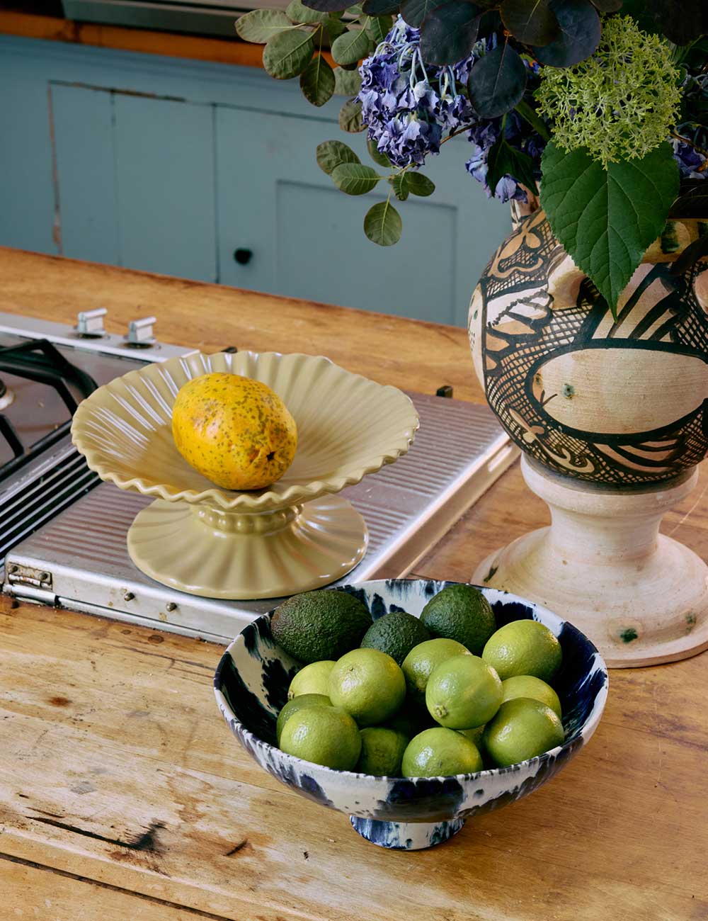 Taça com base índigo