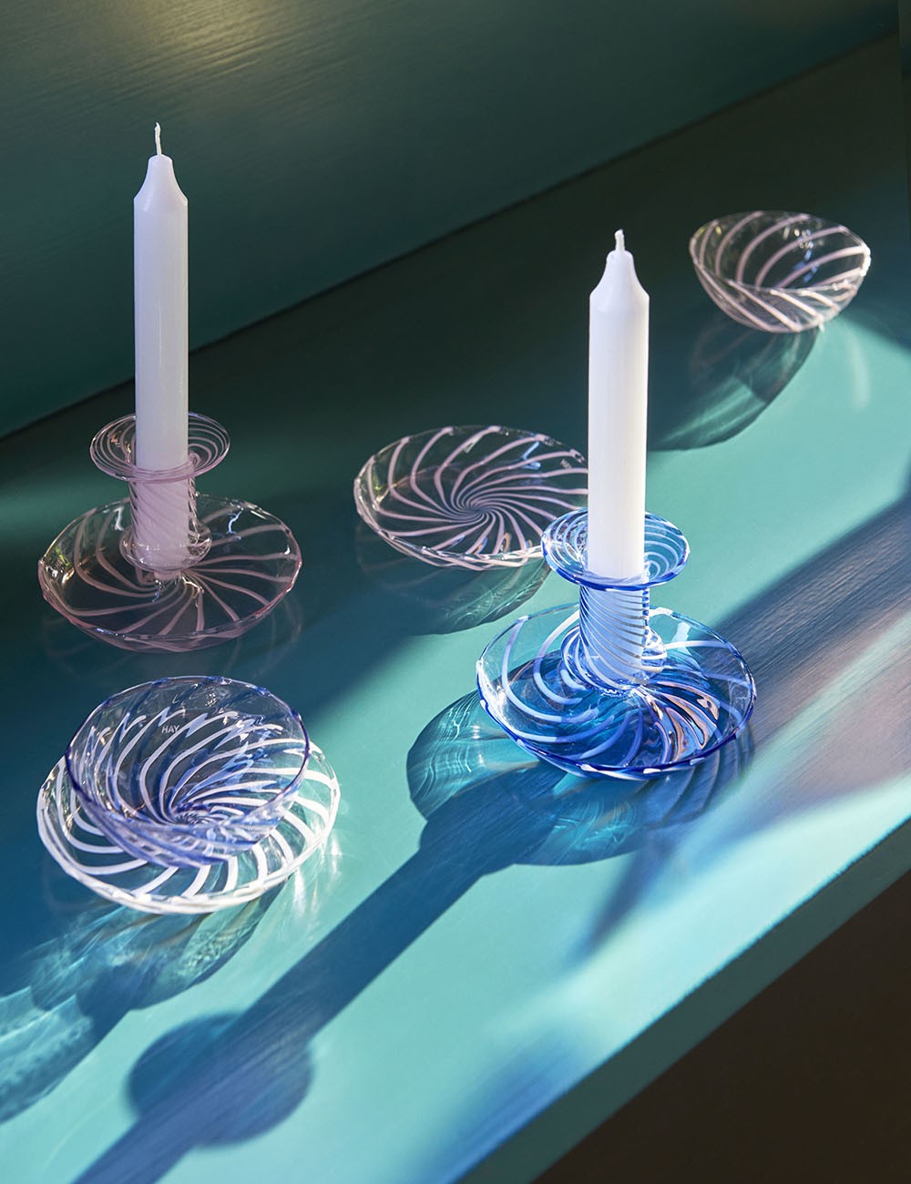 candelabro flare blue stripe