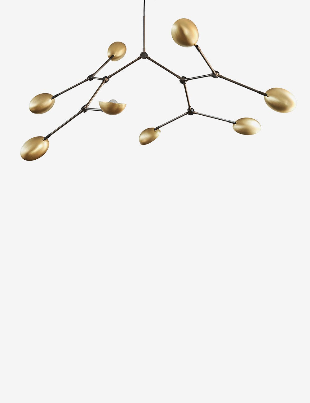 drop chandelier brass