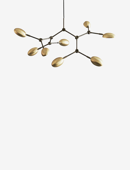 drop chandelier mini brass