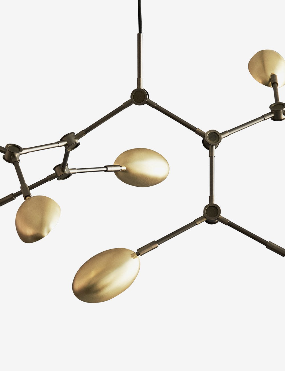 drop chandelier mini brass