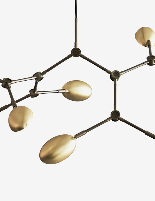 drop chandelier mini brass