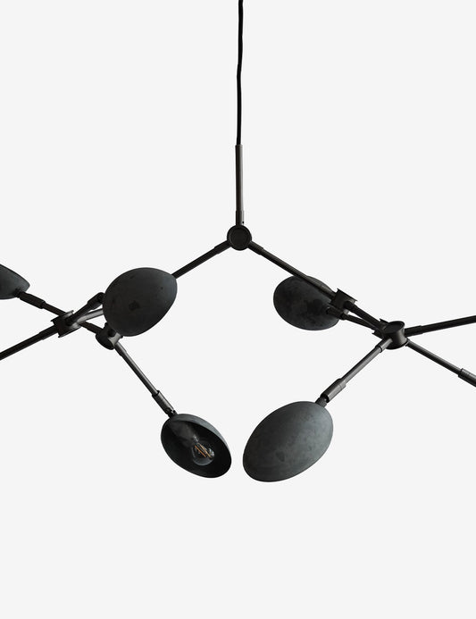 drop chandelier mini oxidized