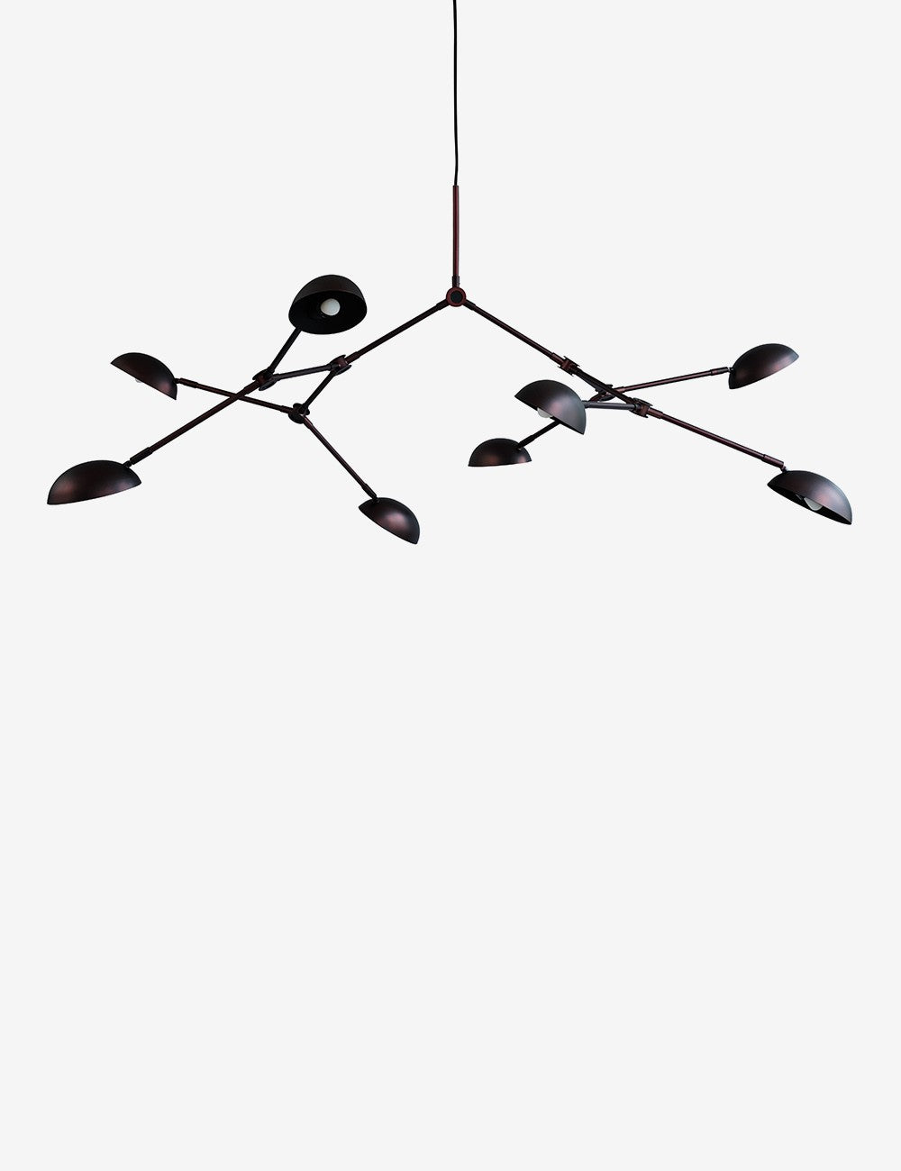drop chandelier burned black