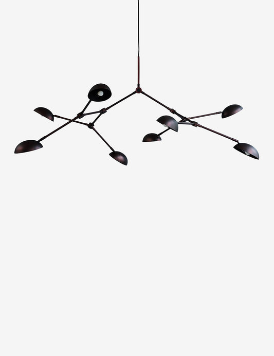 drop chandelier burned black