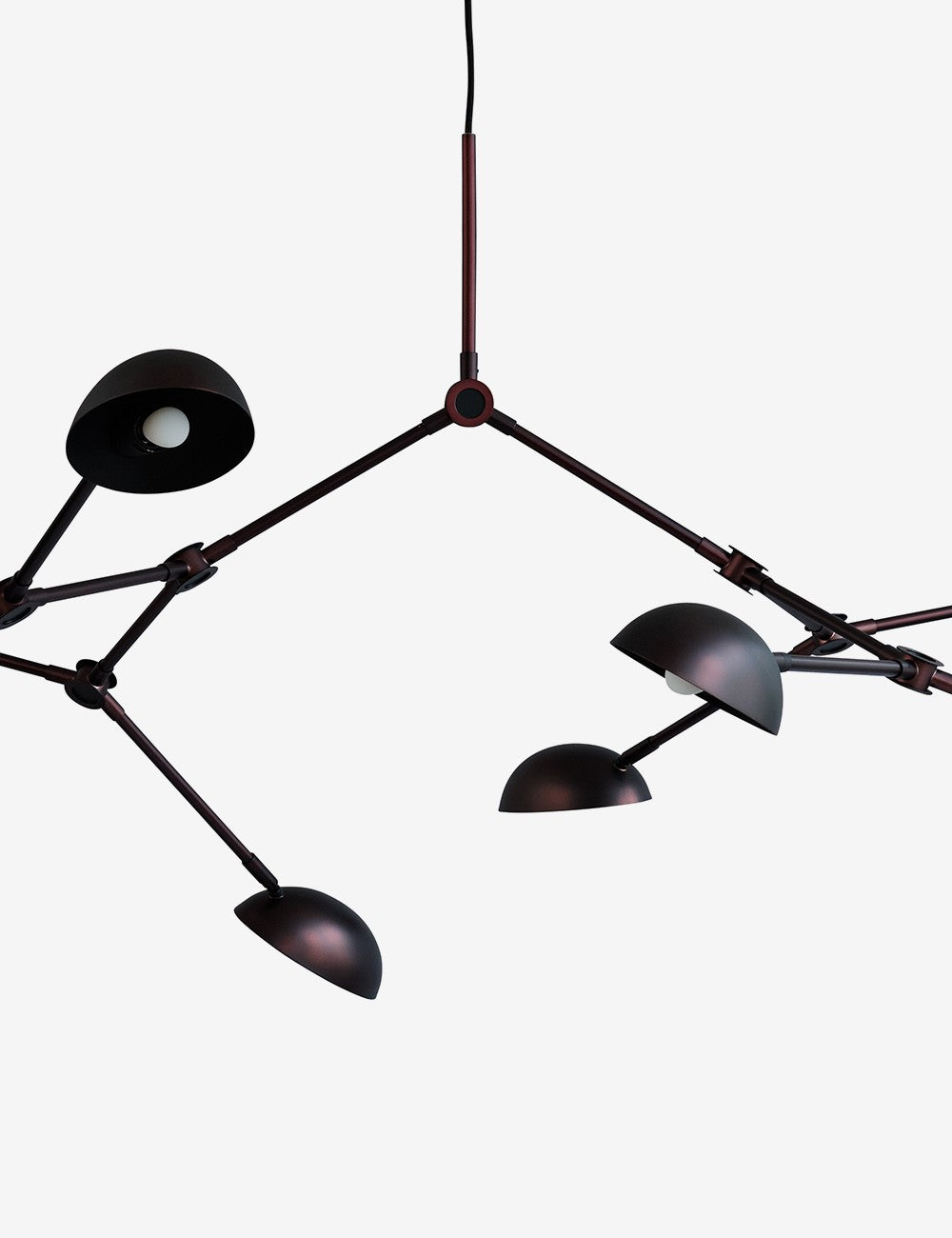 drop chandelier burned black