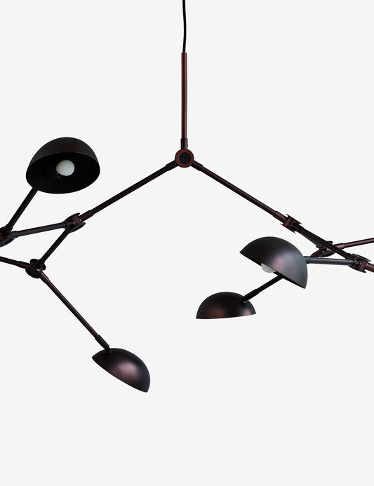 drop chandelier burned black