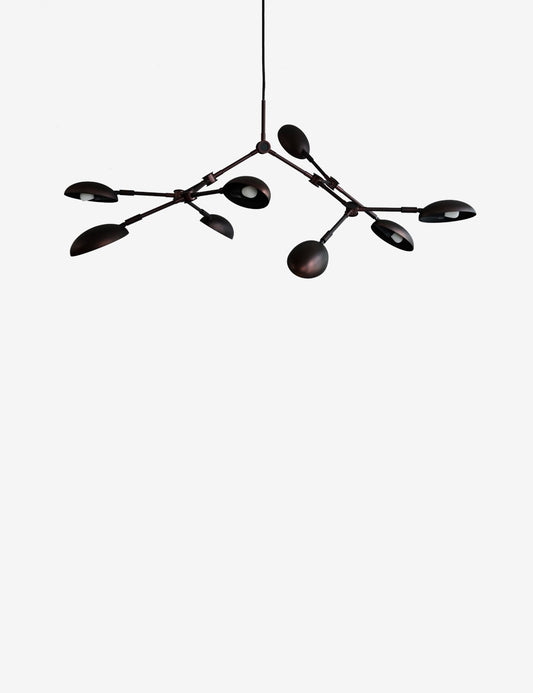 drop chandelier mini burned black