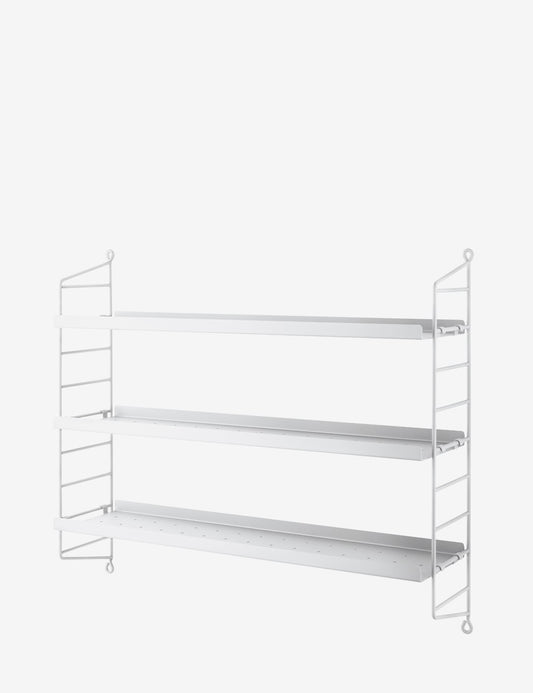 string pocket metal blanco