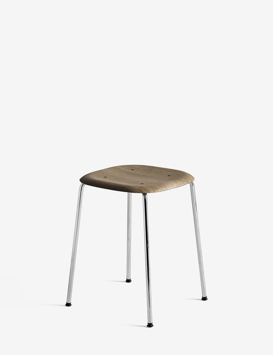 sgabello con bordo morbido 70 cromato