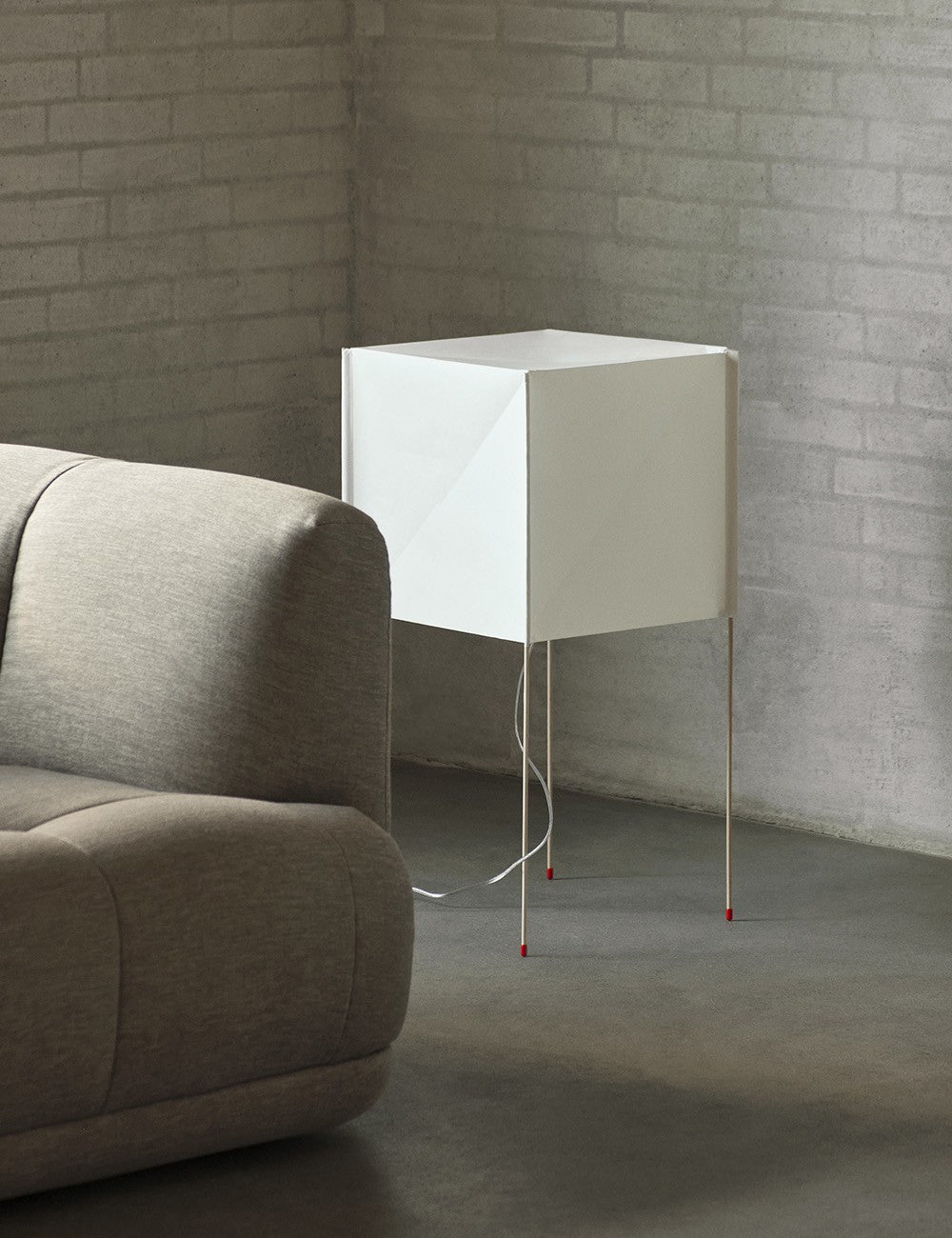 lampadaire cube en papier