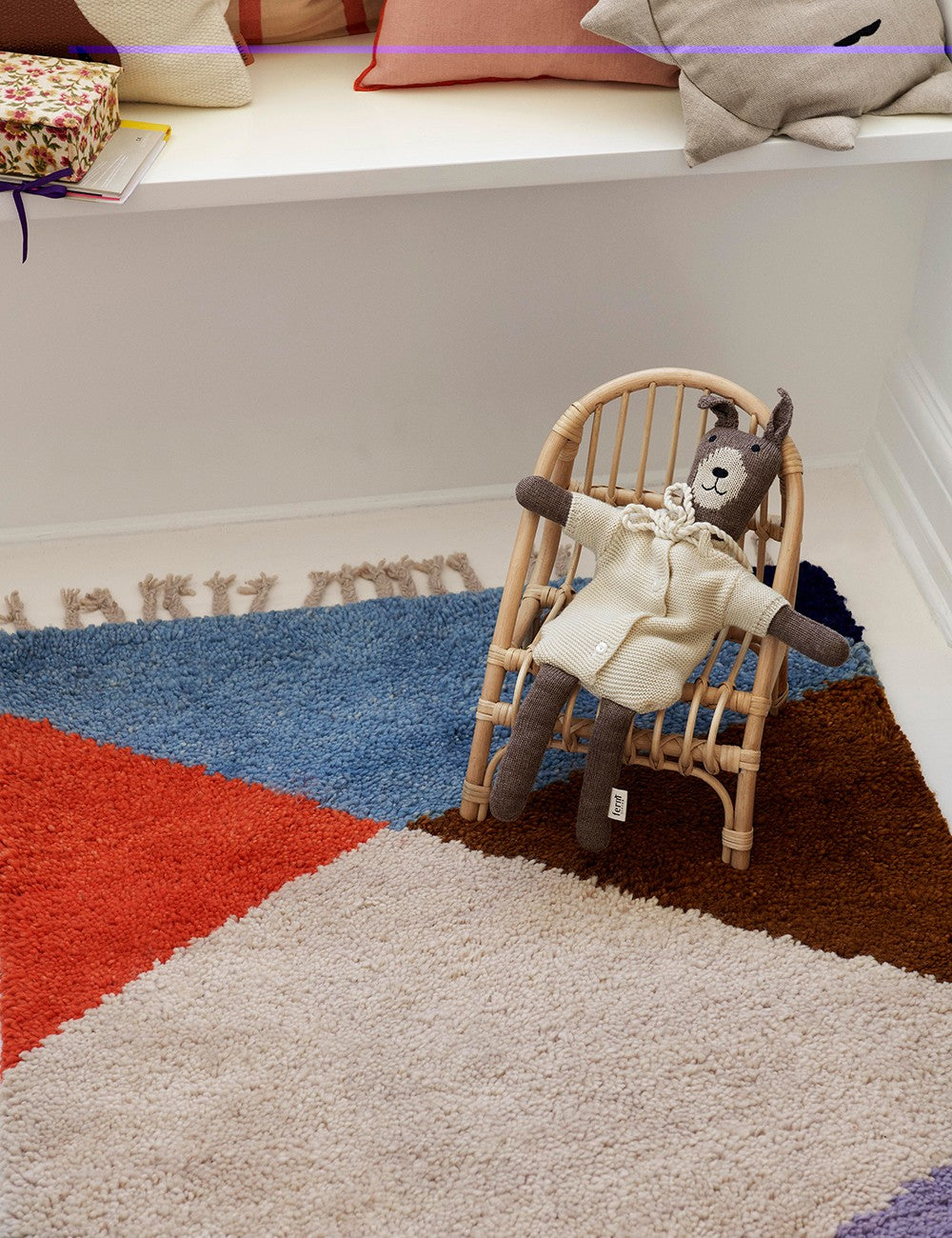 harlequin knotted rug