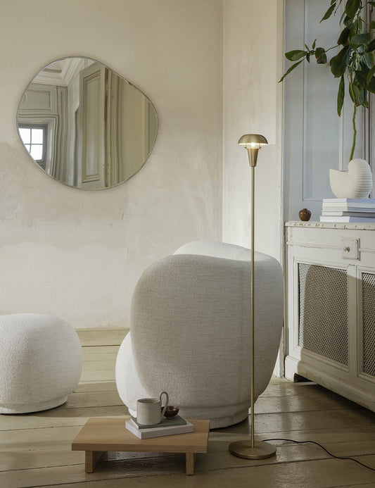 pouf en bouclé riche