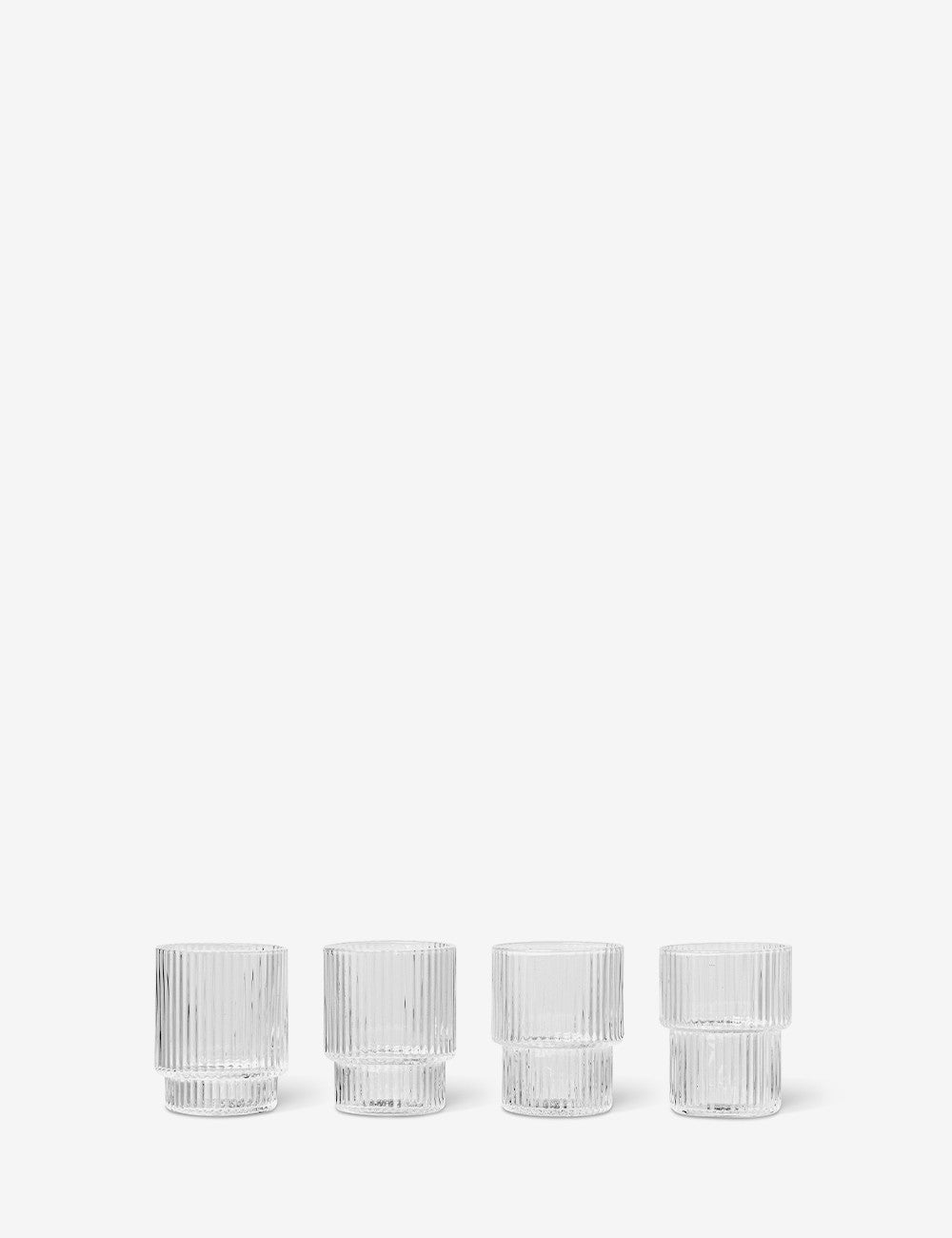piccole tazze ondulate set da 4