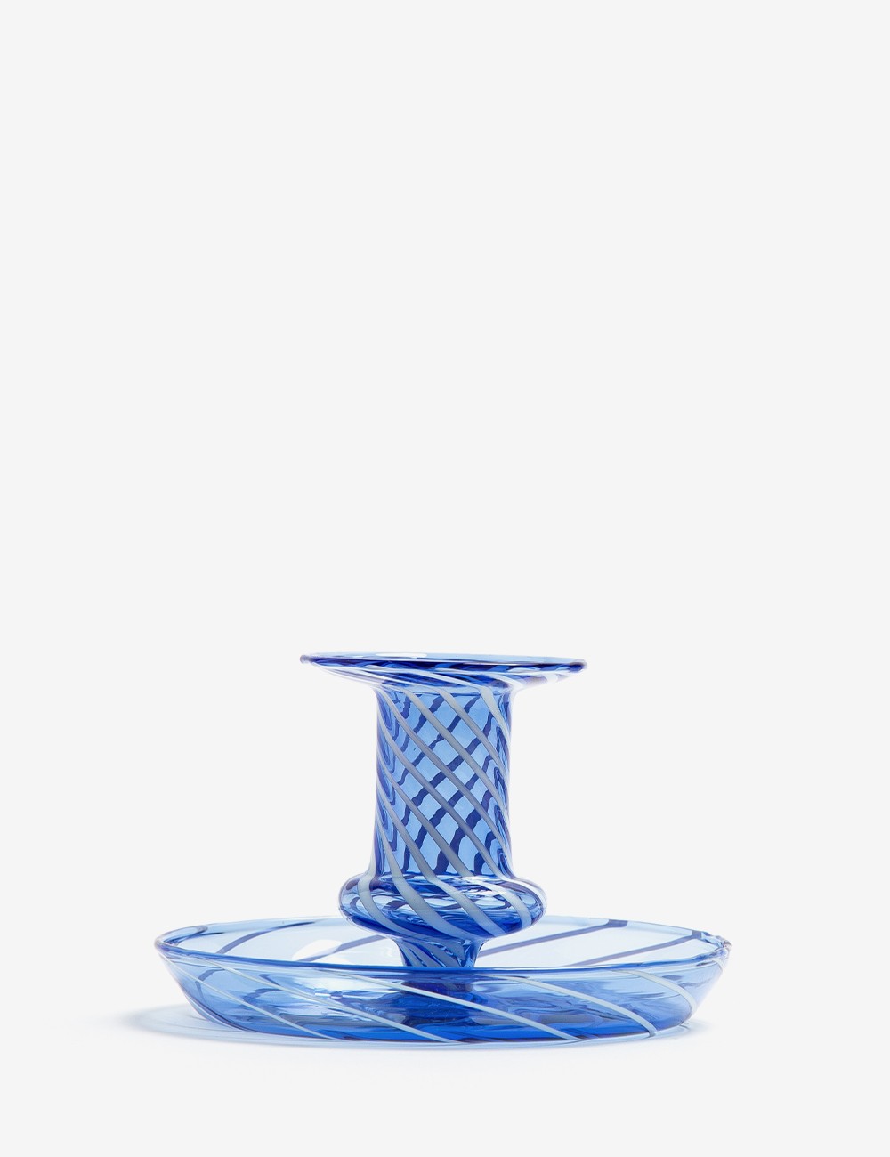 FLARE CANDLE HOLDER BLUE STRIPE