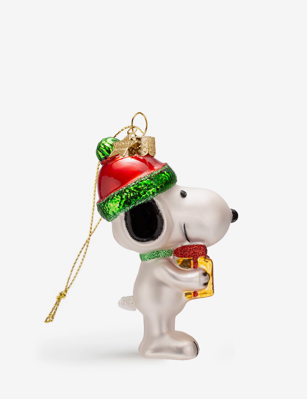 Snoopy glass ornament 