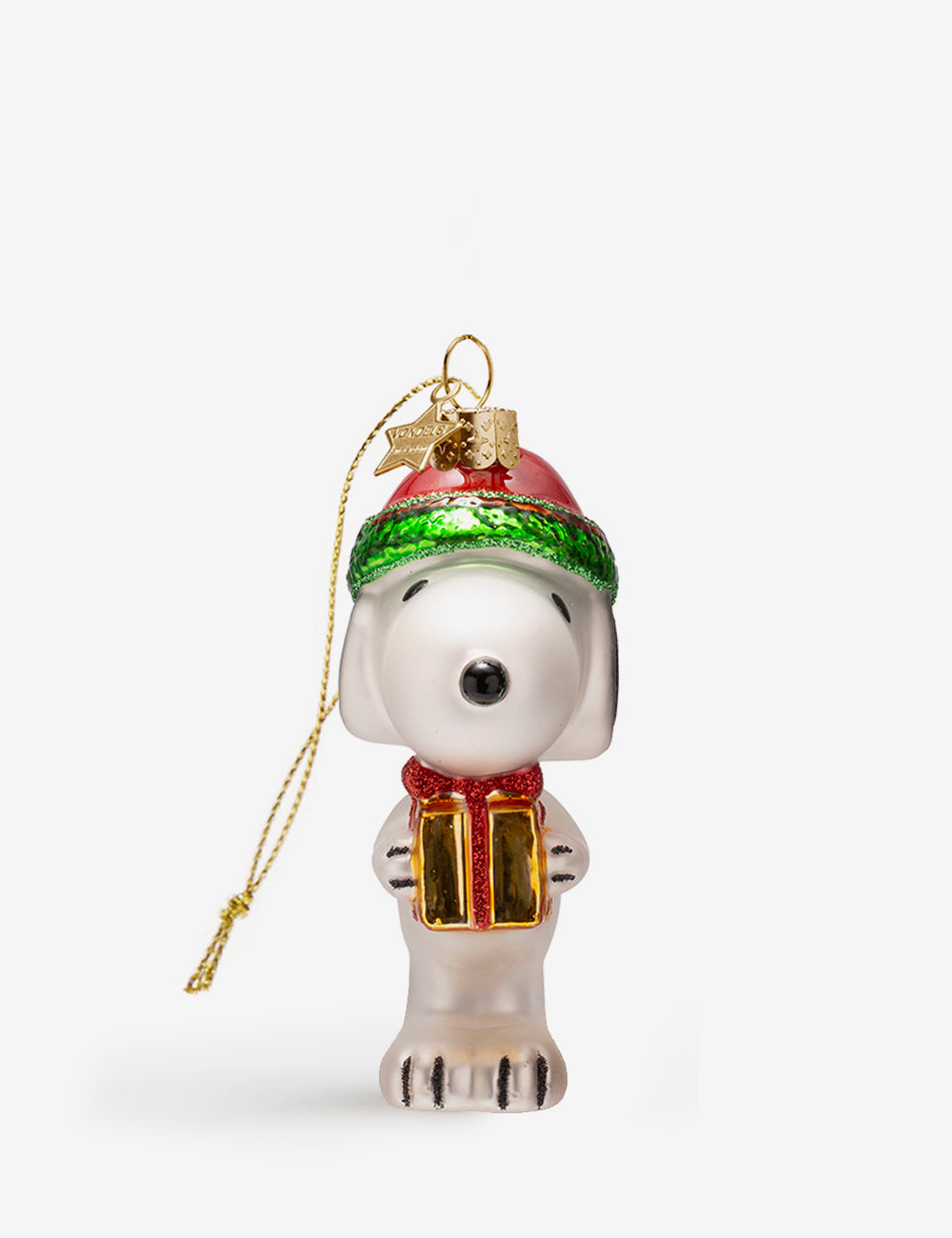 Snoopy glass ornament 