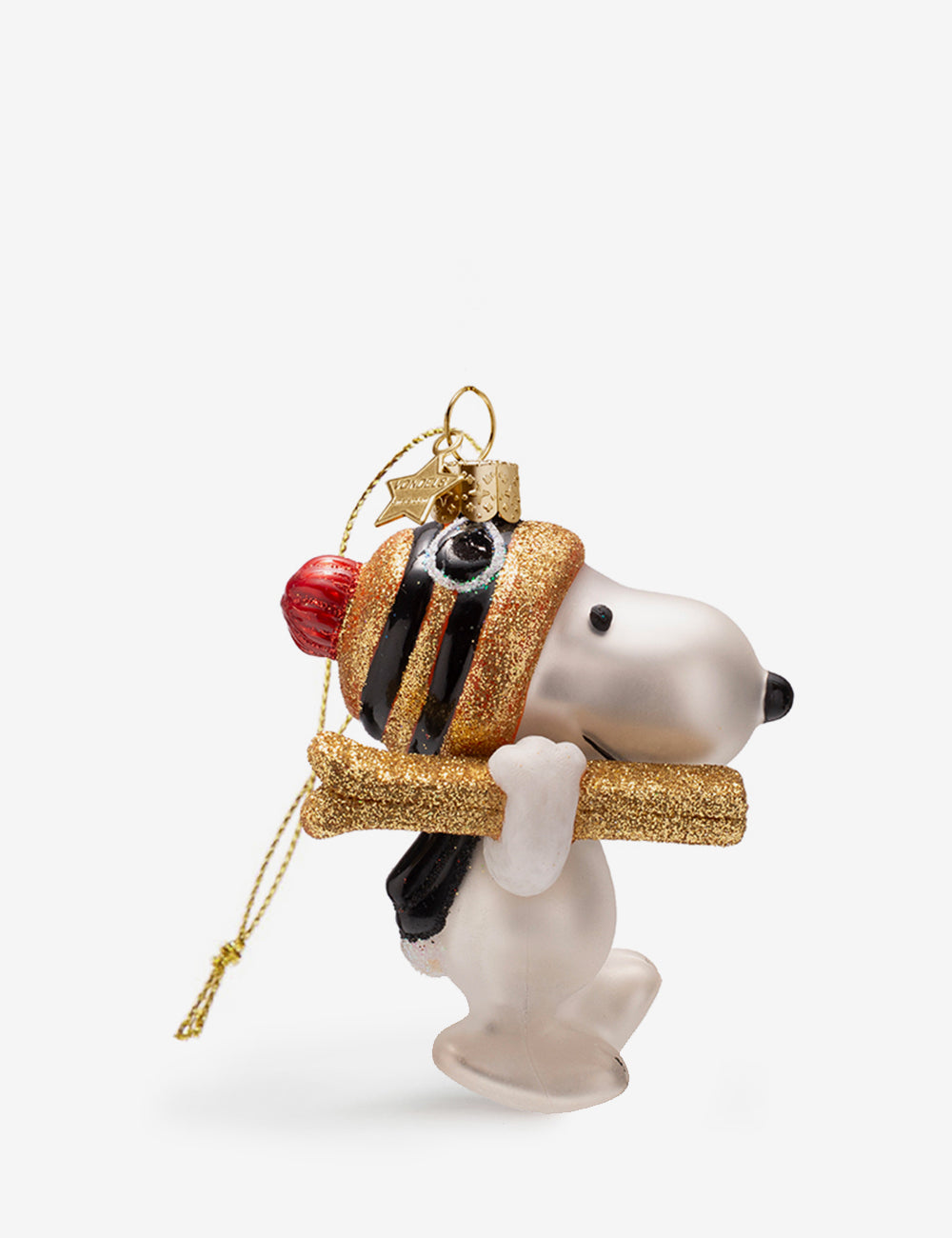 Snoopy glass ornament 