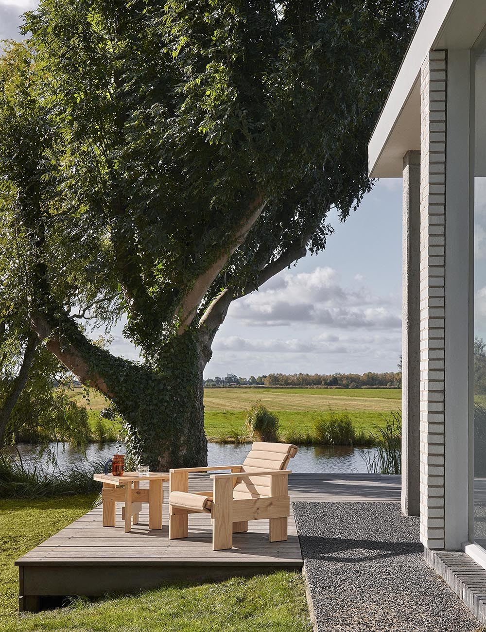 chaise longue en caisse