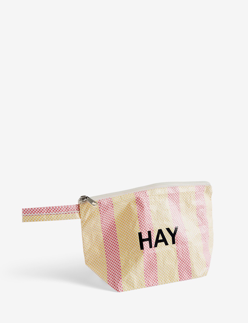 candy stripe wash bag