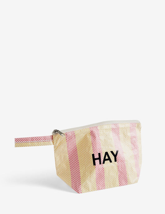 candy stripe wash bag