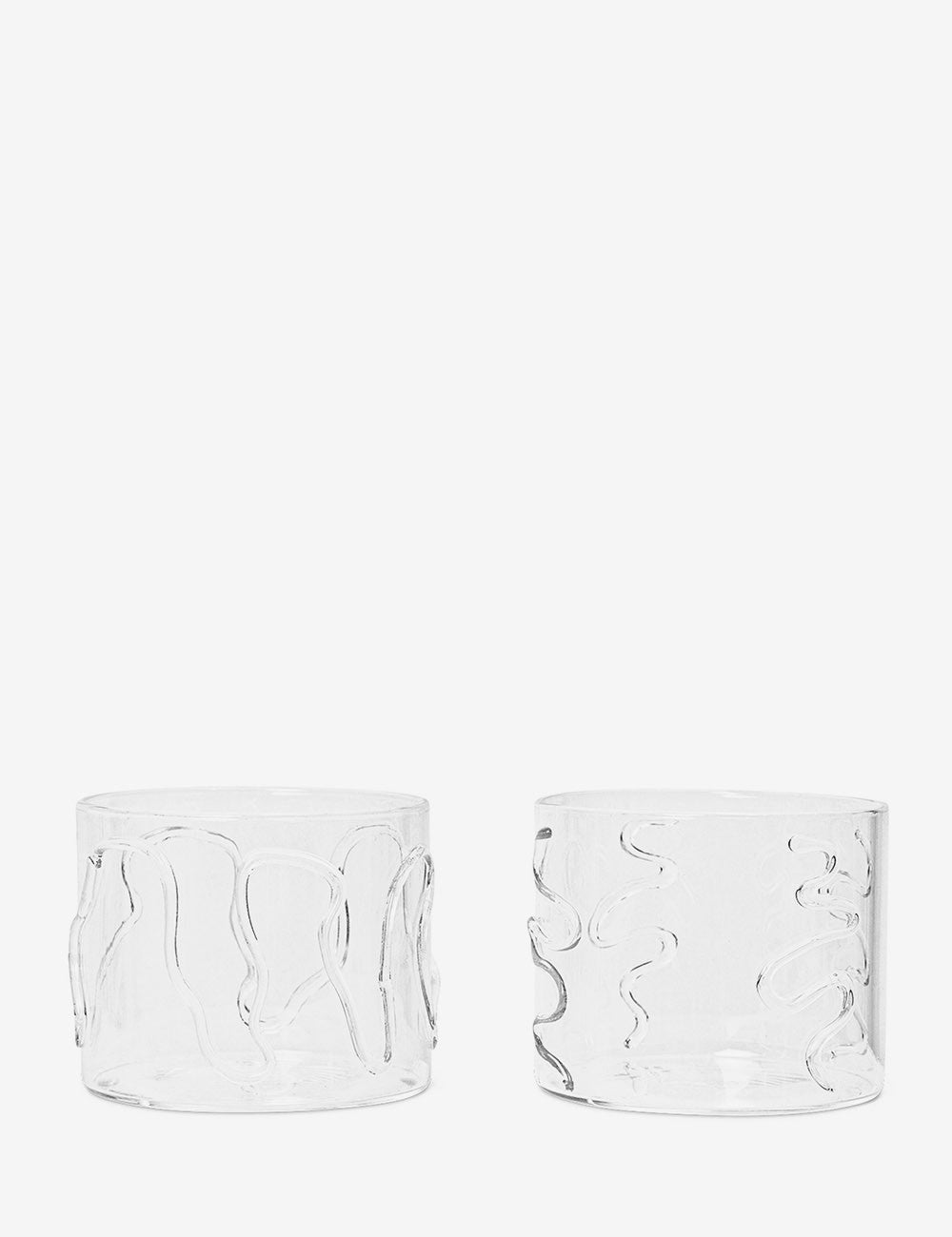 lot de 2 verres à gribouillis