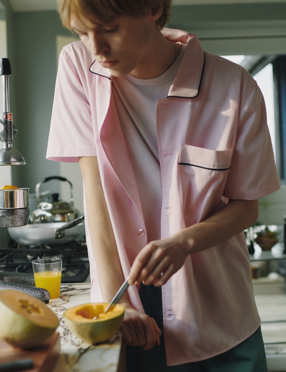 OUTLINE PYJAMA S/S SHIRT