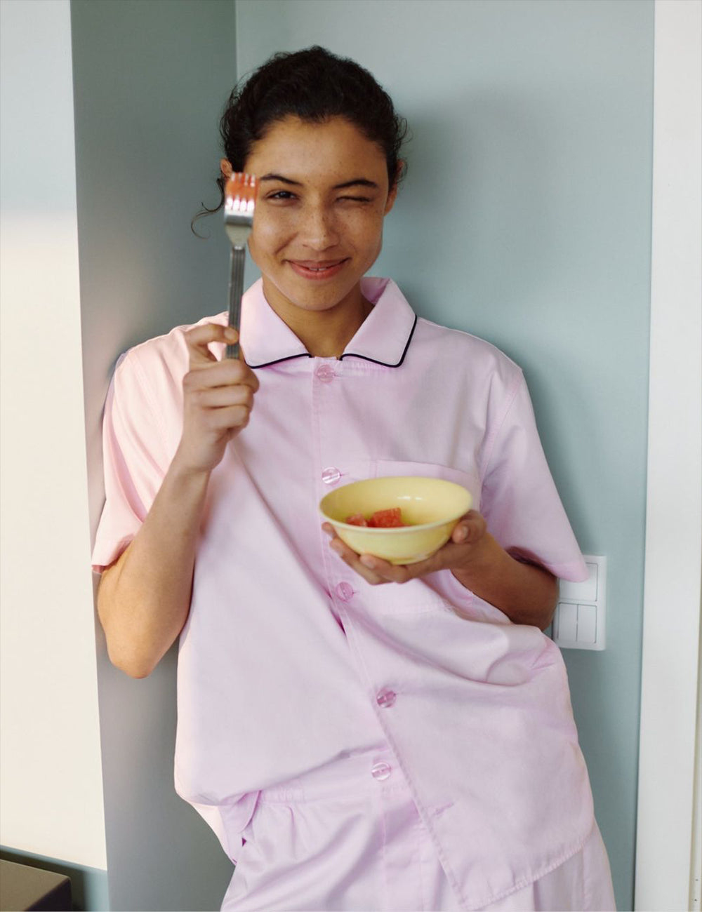 OUTLINE PYJAMA S/S SHIRT