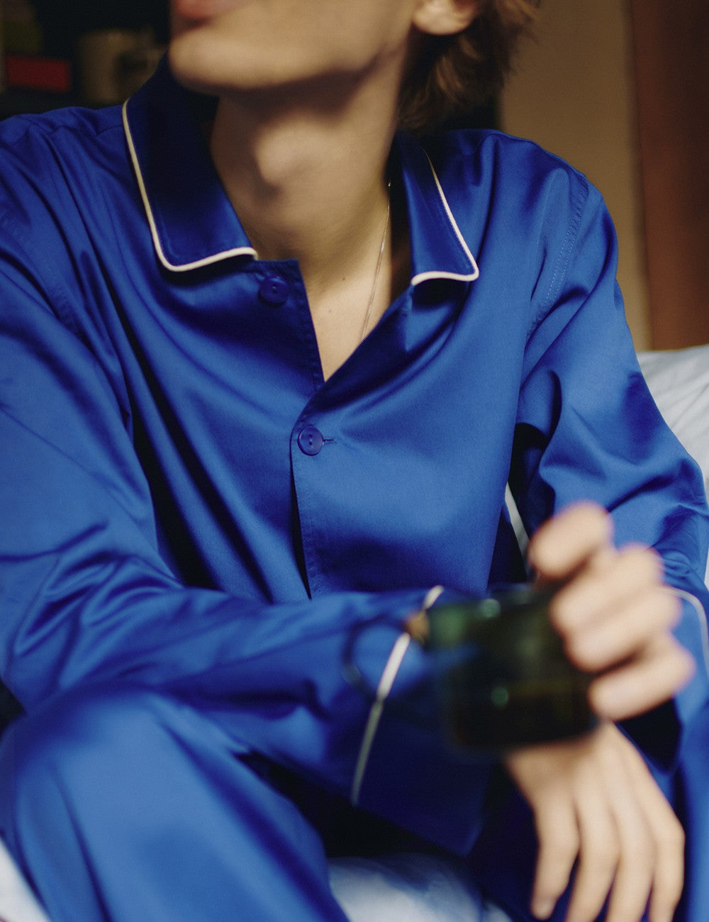 pigiama a maniche lunghe con motivo a righe