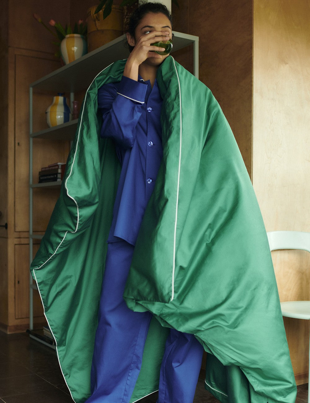 pigiama a maniche lunghe con motivo a righe