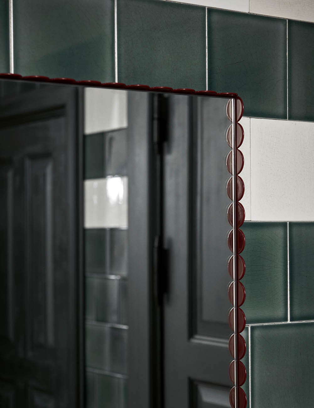 espejo arcs rectangle l burgundy