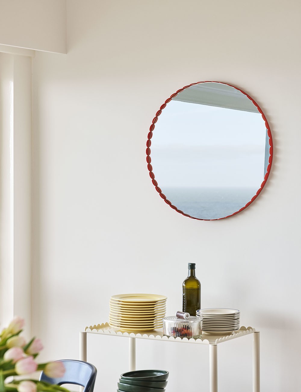 espejo arcs round red