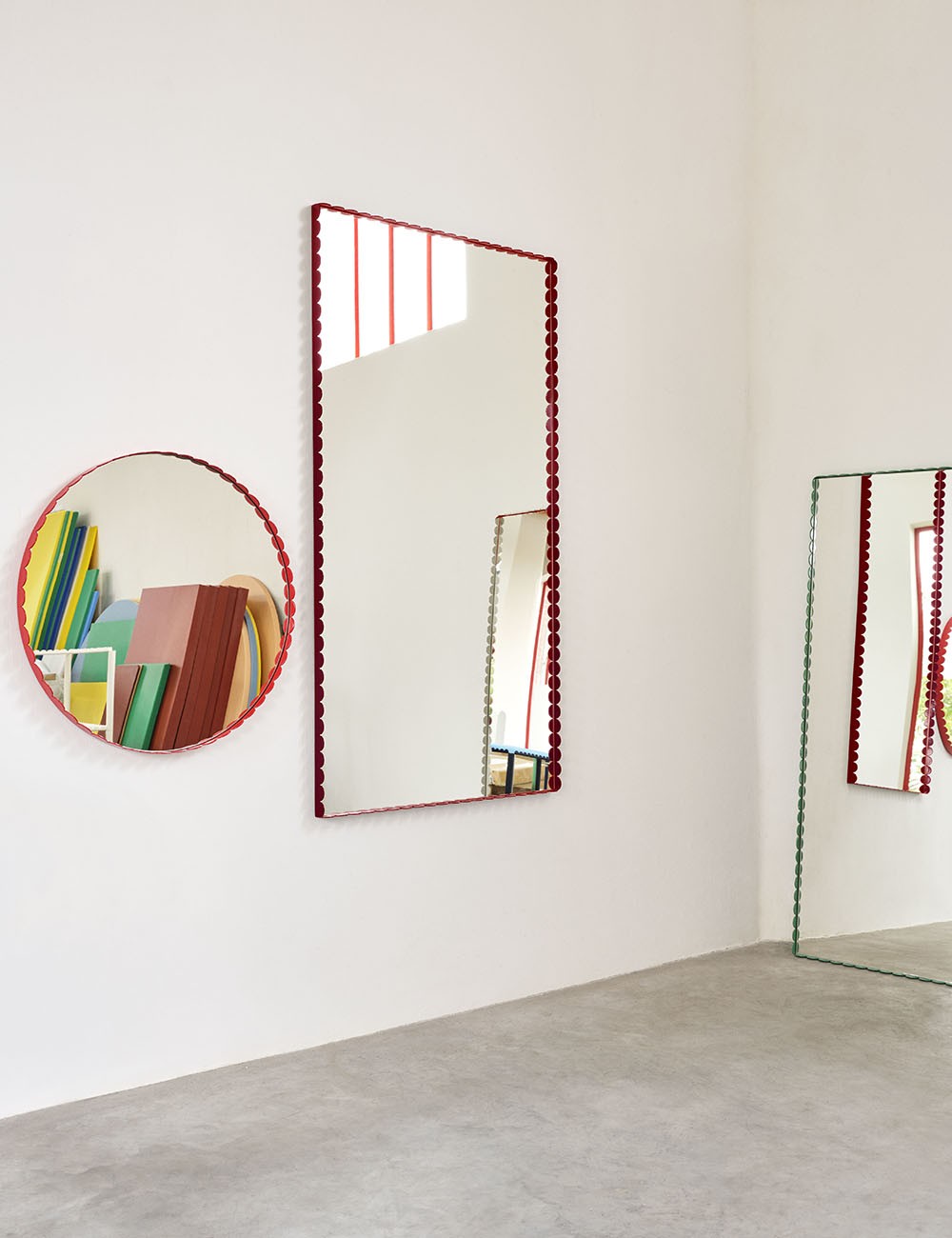 espejo arcs round red