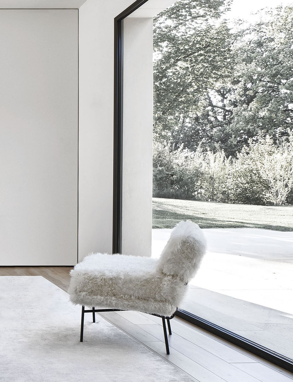 Fauteuil Elettra en fourrure naturelle