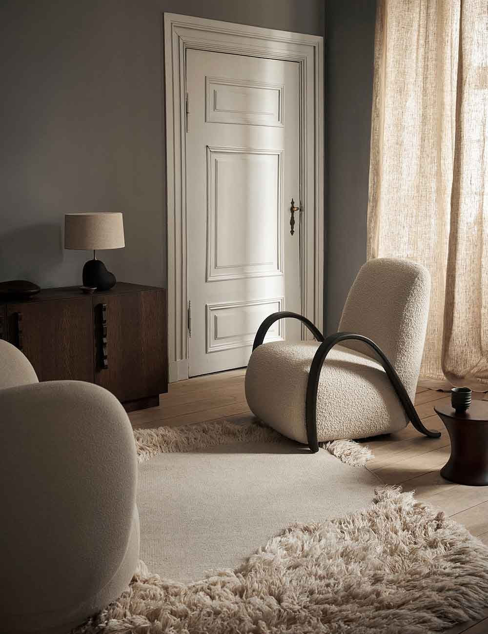 buur lounge chair nordic bouclé